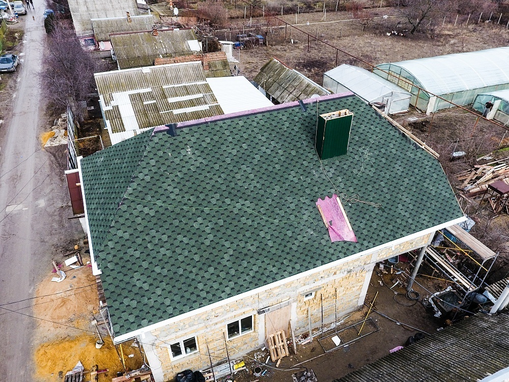 Гибкая черепица Standard, Сота, Зелёный Гибкая черепица Standard, Сота, Зелёный