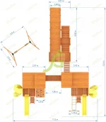 Детская деревянная площадка ‘IgraGrad Домик 7 мод.3’
