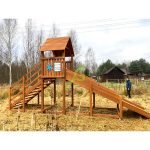 Заливная горка ‘IgraGrad Snow Fox Start с крышей’, скат 4 м