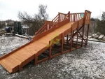 Детская деревянная зимняя горка ‘IgraGrad Snow Fox’, скат 5,9 м