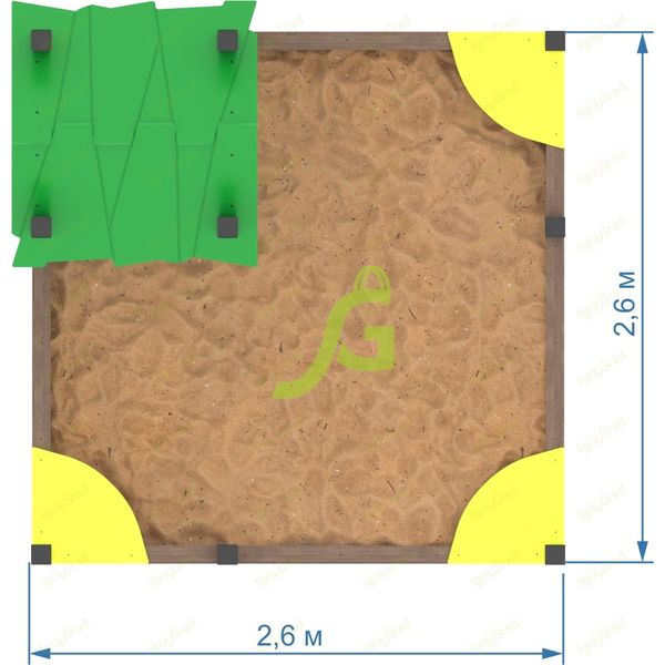 Детская песочница с крышей (мод.2) Детская песочница с крышей (мод.2)