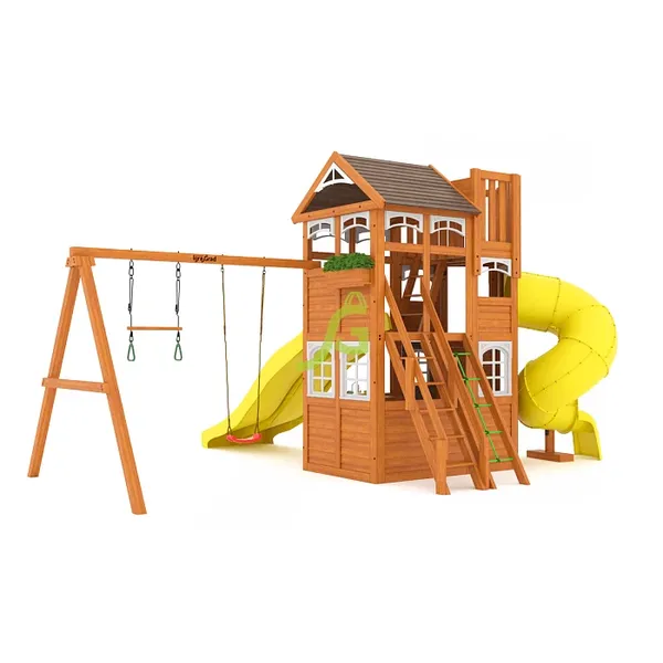 Детская площадка IgraGrad Клубный домик 4 Luxe с двумя горками