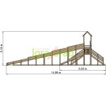 Зимняя деревянная горка ‘IgraGrad Snow Fox 12 м’ две лестницы, без окраски