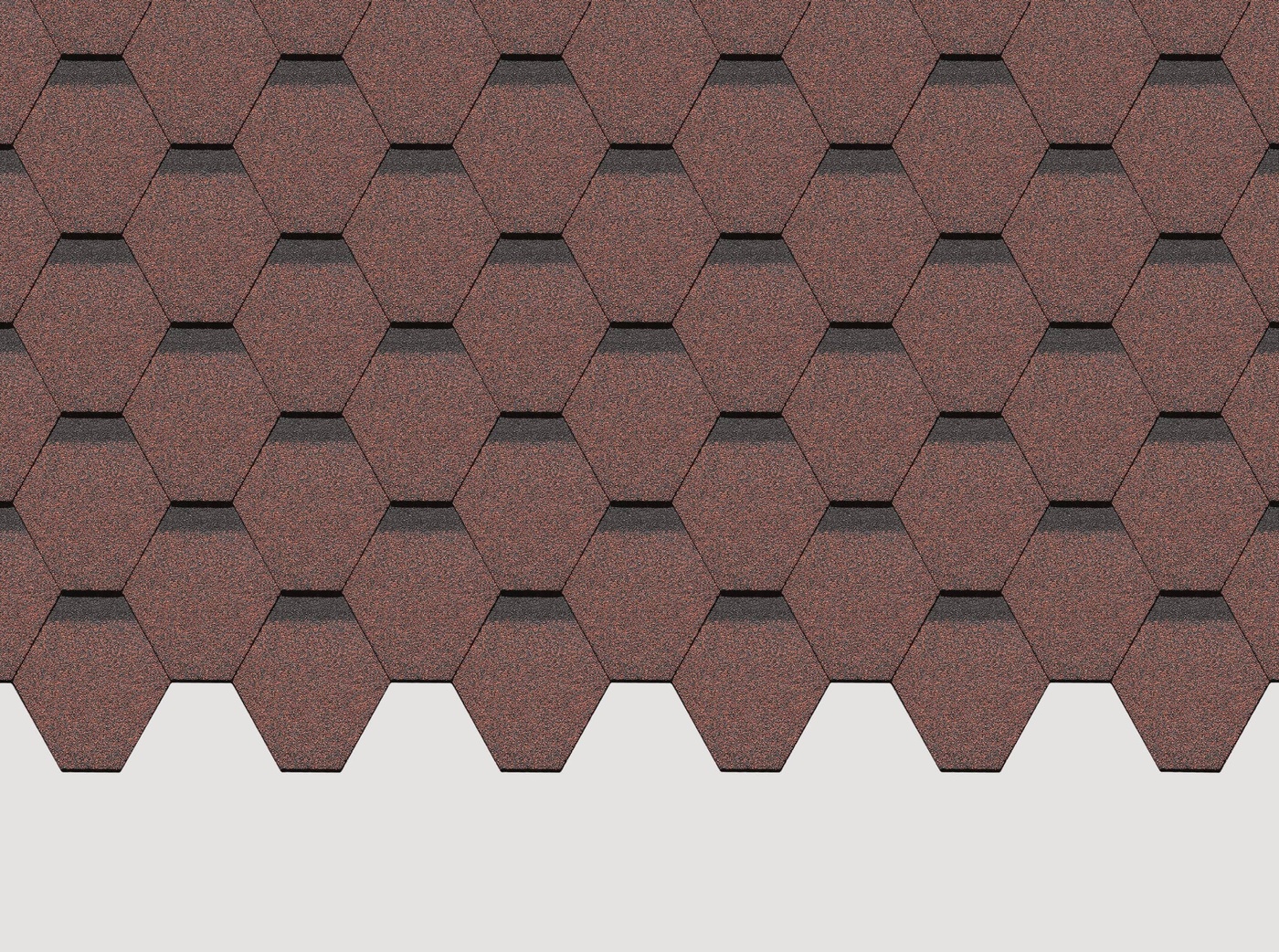 Гибкая черепица Standard, Сота, Красный Гибкая черепица Standard, Сота, Красный