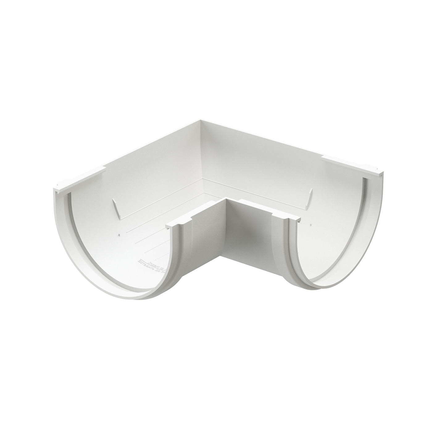 Универсальный угол желоба 90° Standard, белый Универсальный угол желоба 90° Standard, белый