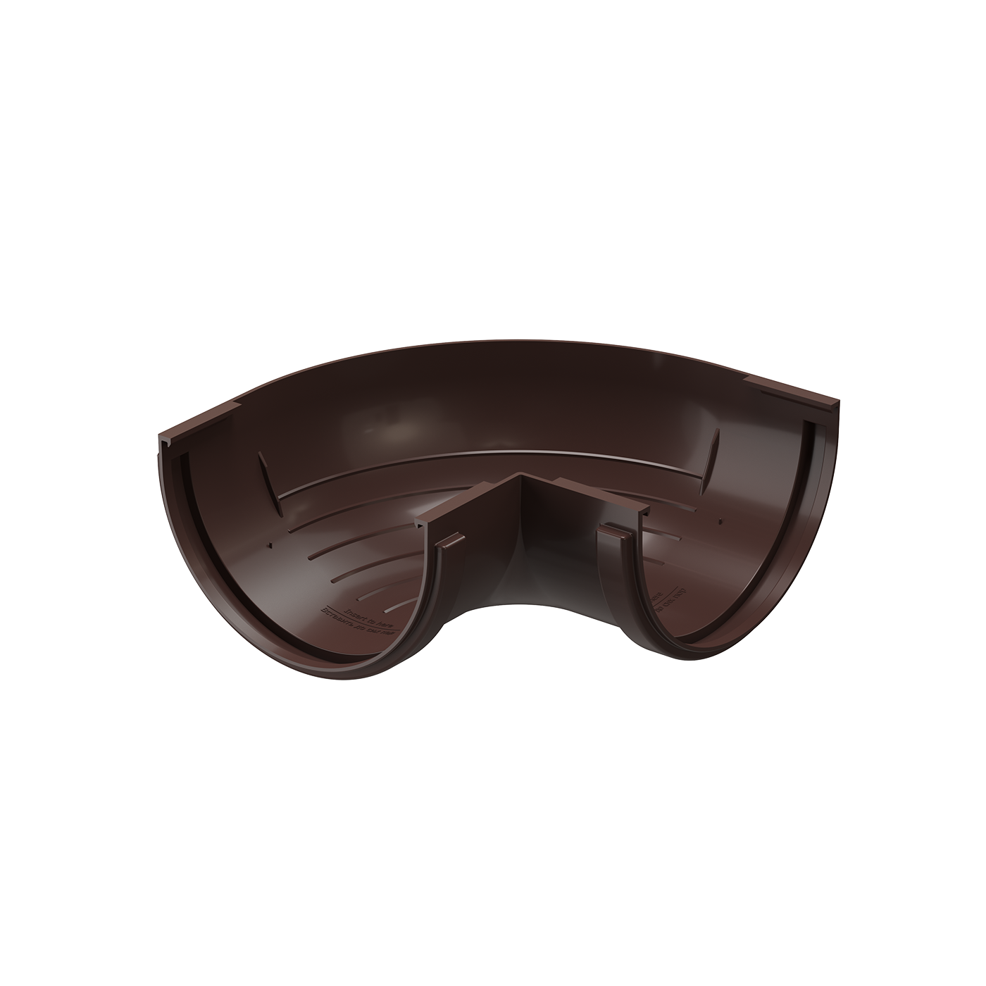 Внешний угол желоба 90° Standard, тёмно-коричневый Внешний угол желоба 90° Standard, тёмно-коричневый