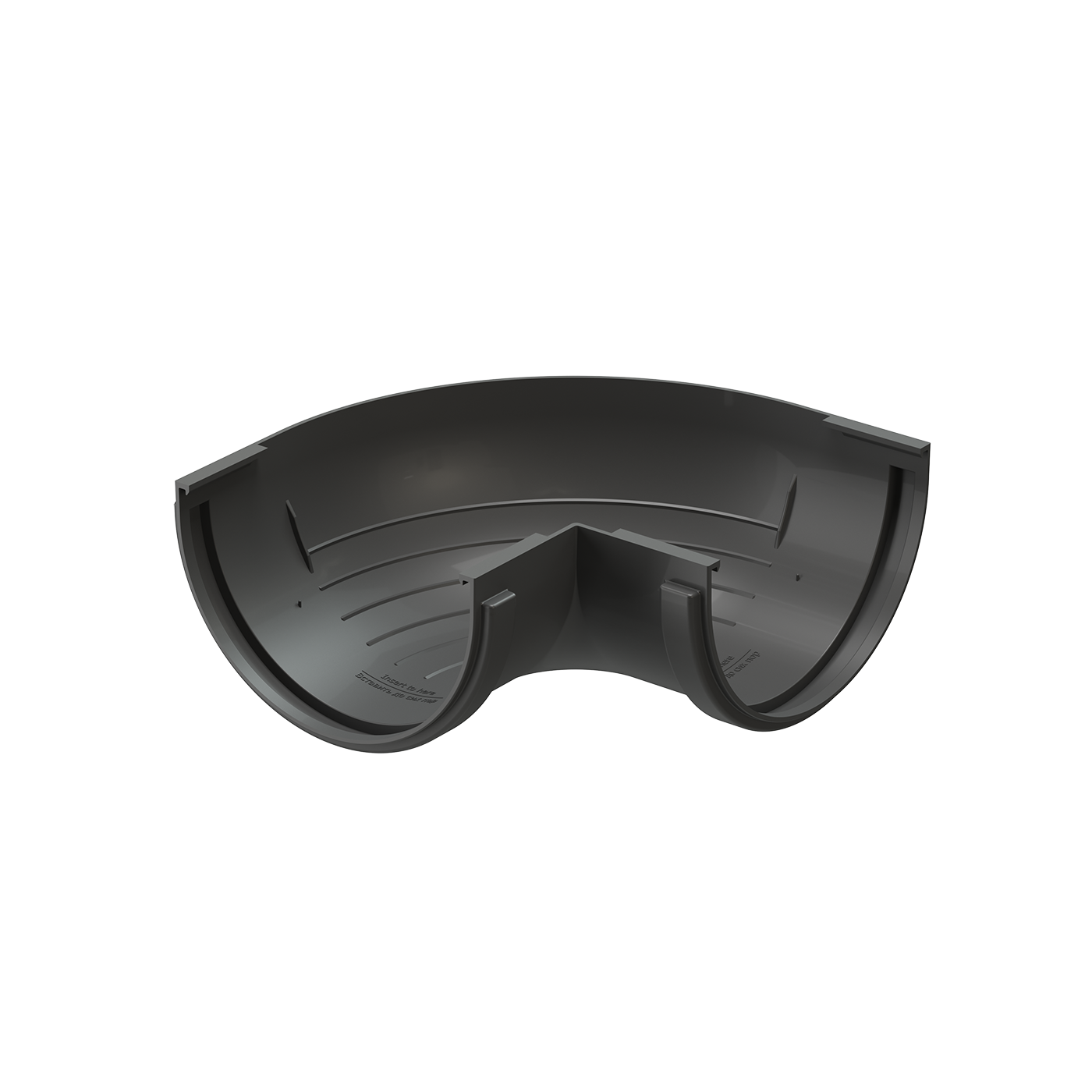 Внешний угол желоба 90° Standard, серый Внешний угол желоба 90° Standard, серый