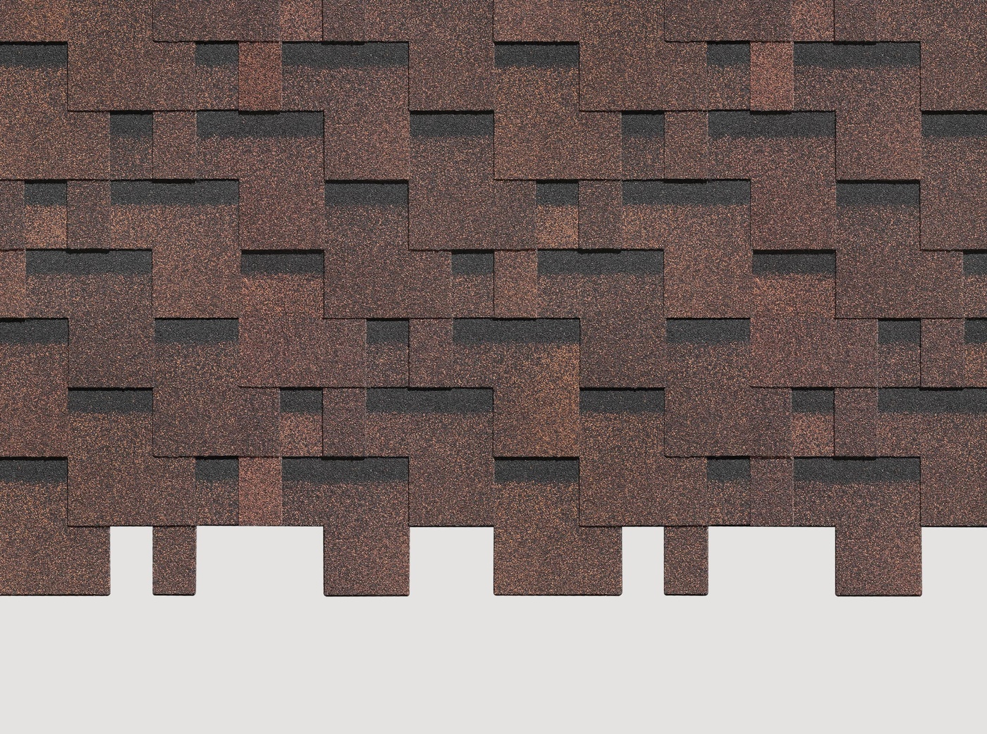 Гибкая черепица Standard, Тетрис, Коричневый Гибкая черепица Standard, Тетрис, Коричневый