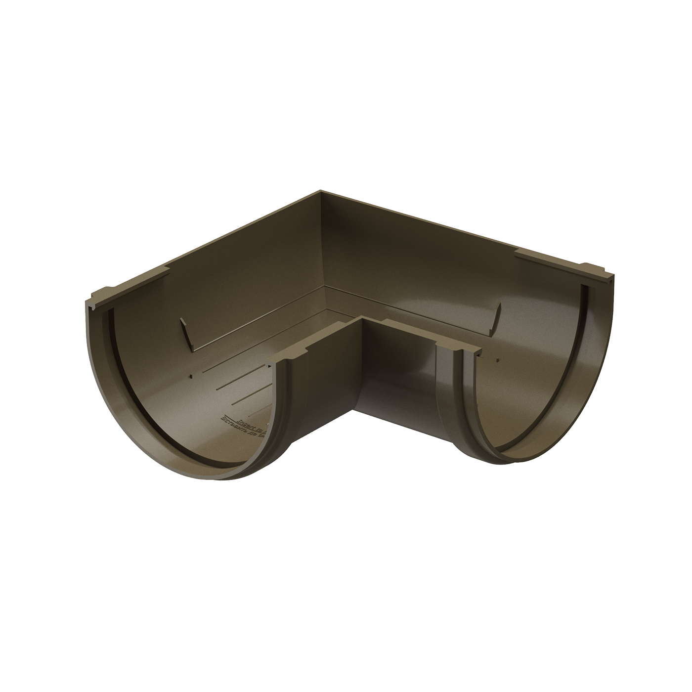 Угол желоба 90˚ Premium, каштан Угол желоба 90˚ Premium, каштан