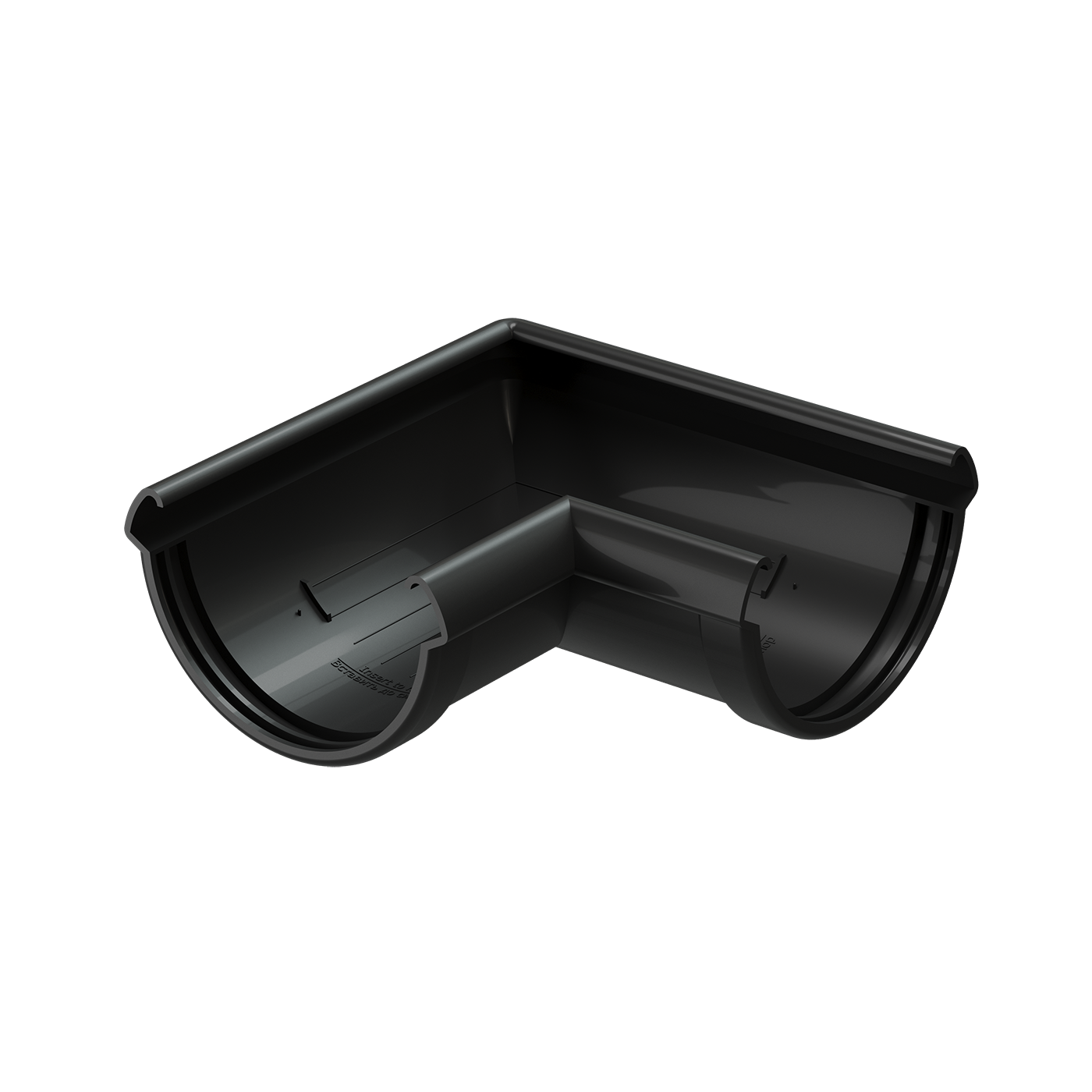 Угол желоба 90˚ Lux, карбон Угол желоба 90˚ Lux, карбон