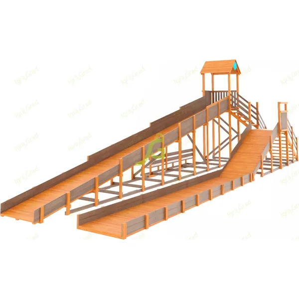 Зимняя горка ‘IgraGrad Snow Fox 12 м’ с двумя скатами и выкатом 8 м Зимняя горка ‘IgraGrad Snow Fox 12 м’ с двумя скатами и выкатом 8 м