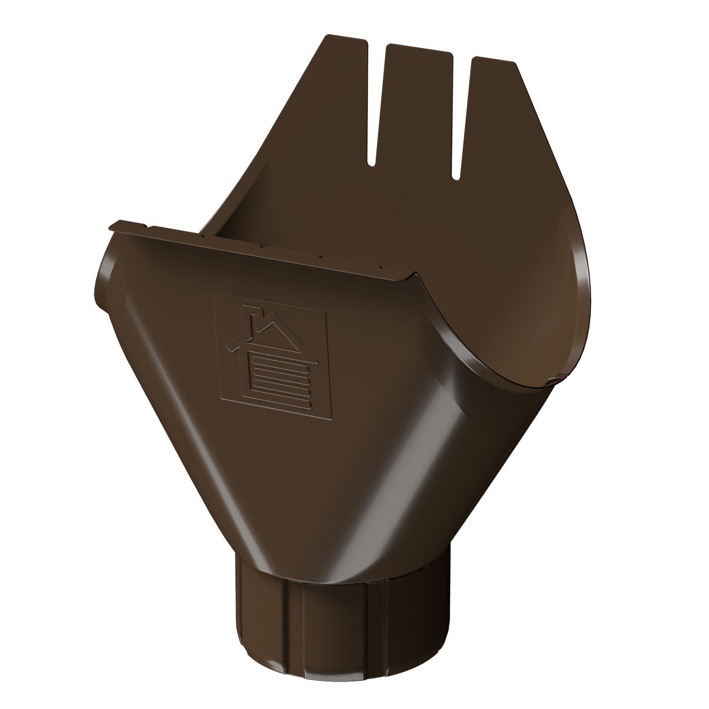 Водосточная воронка желоба Stal Premium, каштан Водосточная воронка желоба Stal Premium, каштан