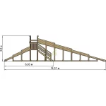 Зимняя горка ‘IgraGrad Snow Fox’, 4 ската, без окраски