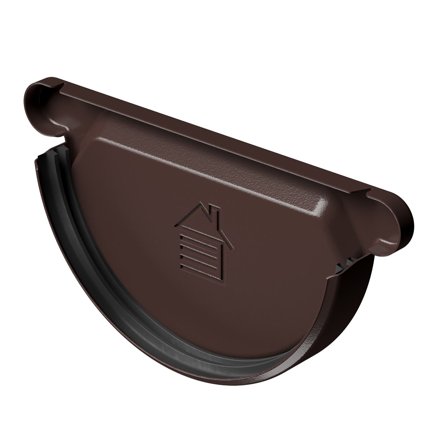 Заглушка желоба Stal Premium, шоколад Заглушка желоба Stal Premium, шоколад