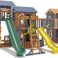 Детская деревянная площадка ‘IgraGrad Домик 7 мод.3’