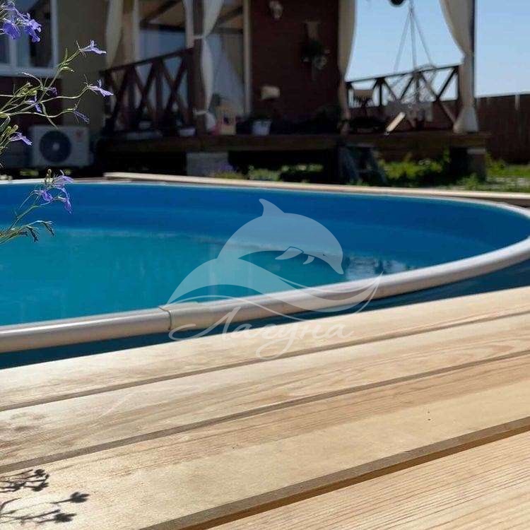 Бассейн Гигабасс овальный вкапываемый 4,5 х 2,5 х 1,5 м. Бассейн Гигабасс овальный вкапываемый 4,5 х 2,5 х 1,5 м.