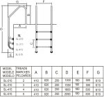 Лестница 3 ступени Mayer Schwimmbad STANDART SL-315