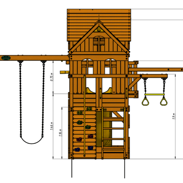 Спортивно-игровой комплекс MoyDvor ПАНОРАМА с рукоходом (10104 03)