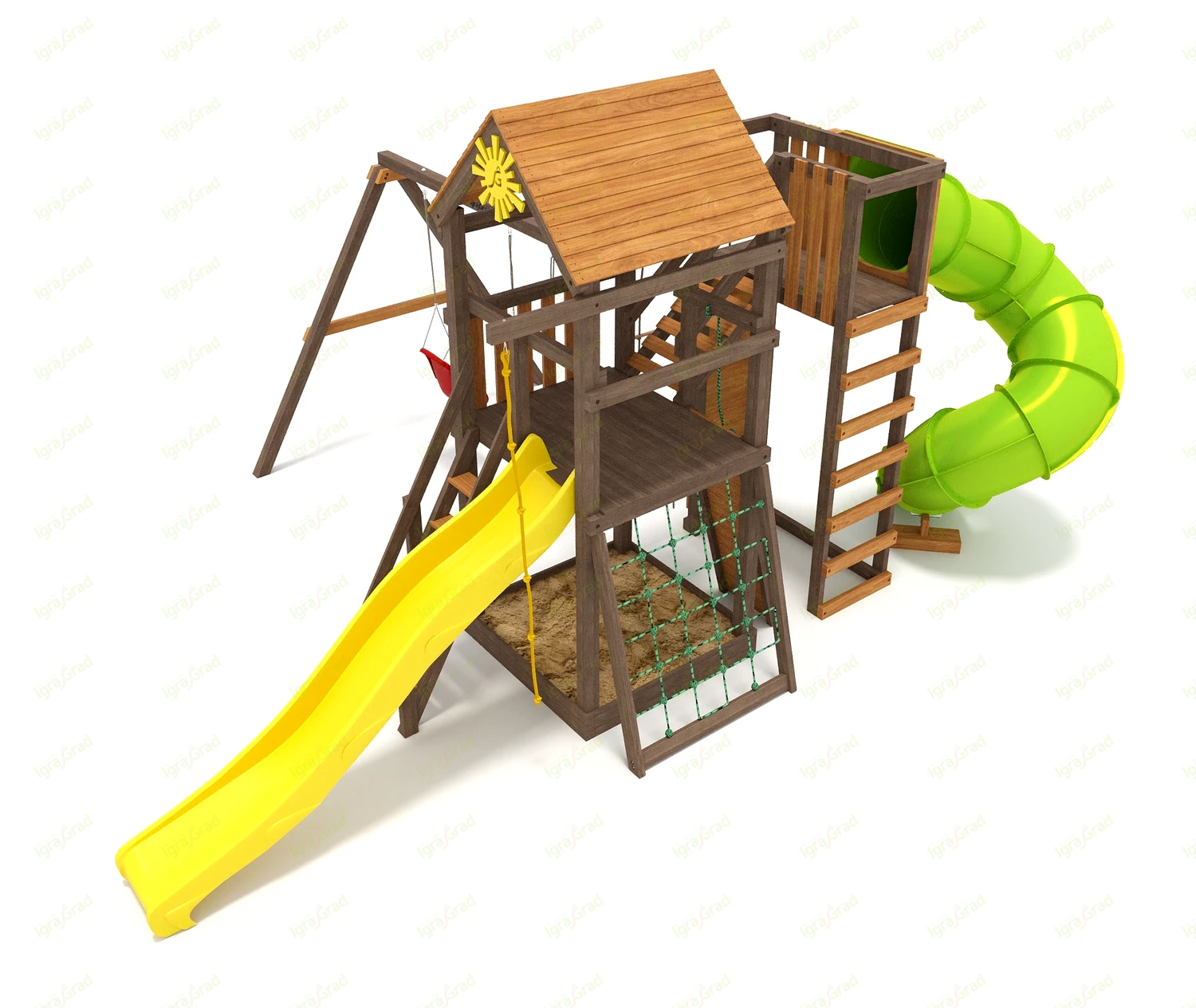 Детская площадка IgraGrad Панда Фани Gride с трубой 2,1м Детская площадка IgraGrad Панда Фани Gride с трубой 2,1м