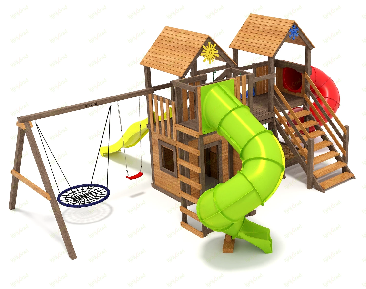Детская площадка IgraGrad Комбо с трубой 2,1м Детская площадка IgraGrad Комбо с трубой 2,1м