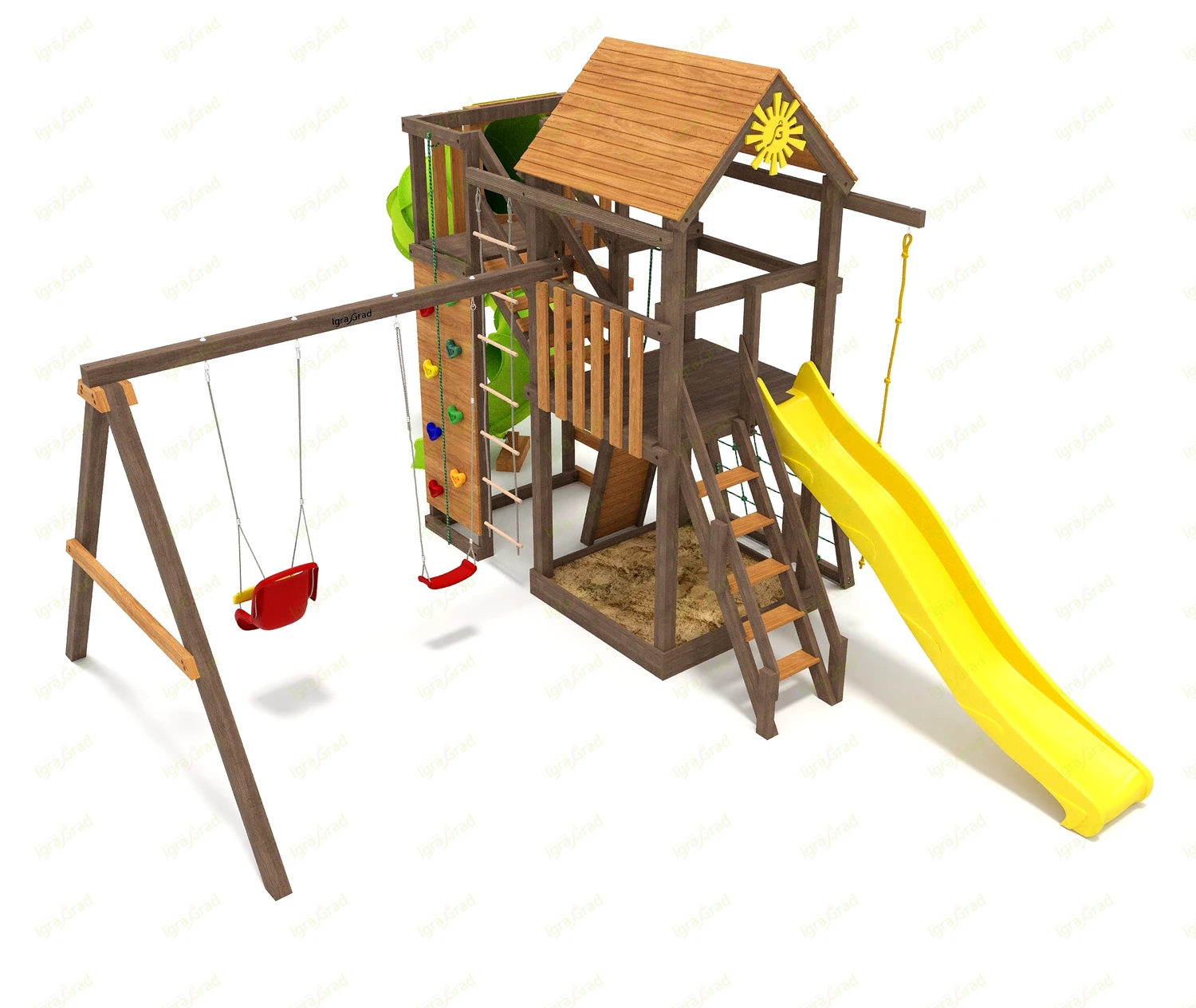 Детская площадка IgraGrad Панда Фани Gride с трубой 2,1м Детская площадка IgraGrad Панда Фани Gride с трубой 2,1м