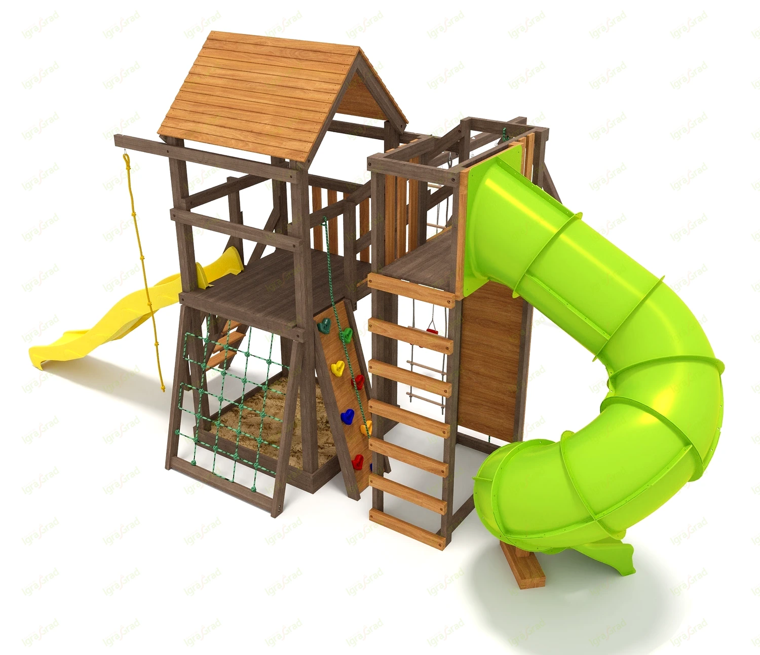 Детская площадка IgraGrad Панда Фани Gride с трубой 2,1м Детская площадка IgraGrad Панда Фани Gride с трубой 2,1м