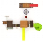 Детская площадка IgraGrad Панда Фани Мостик 2 с трубой 2,1м