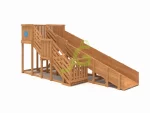 Детская деревянная зимняя горка “IgraGrad Snow Fox”, скат 5,9 м