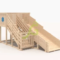 Зимняя горка “IgraGrad Snow Fox”, 4 ската, без окраски