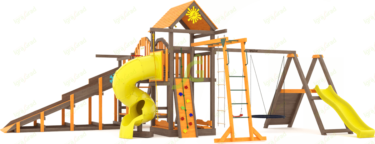 Всесезонная площадка IgraGrad С Мостик 2 с трубой SF Всесезонная площадка IgraGrad С Мостик 2 с трубой SF