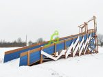 Зимняя деревянная горка “IgraGrad Snow Fox 12 м” с двумя скатами мод.4
