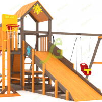 Всесезонная площадка IgraGrad С с балконом и трубой SF