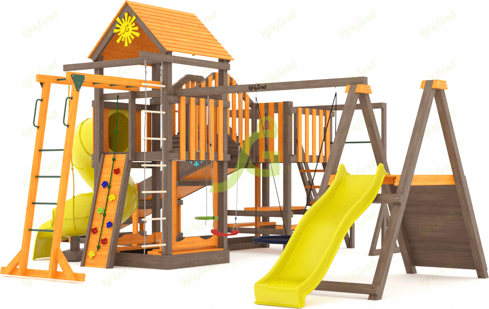 Всесезонная площадка IgraGrad С Мостик 2 с трубой SF Всесезонная площадка IgraGrad С Мостик 2 с трубой SF