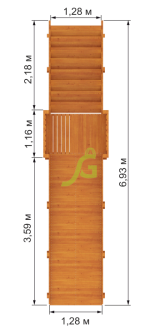 Зимняя горка “IgraGrad Snow Fox Start”, скат 4 м