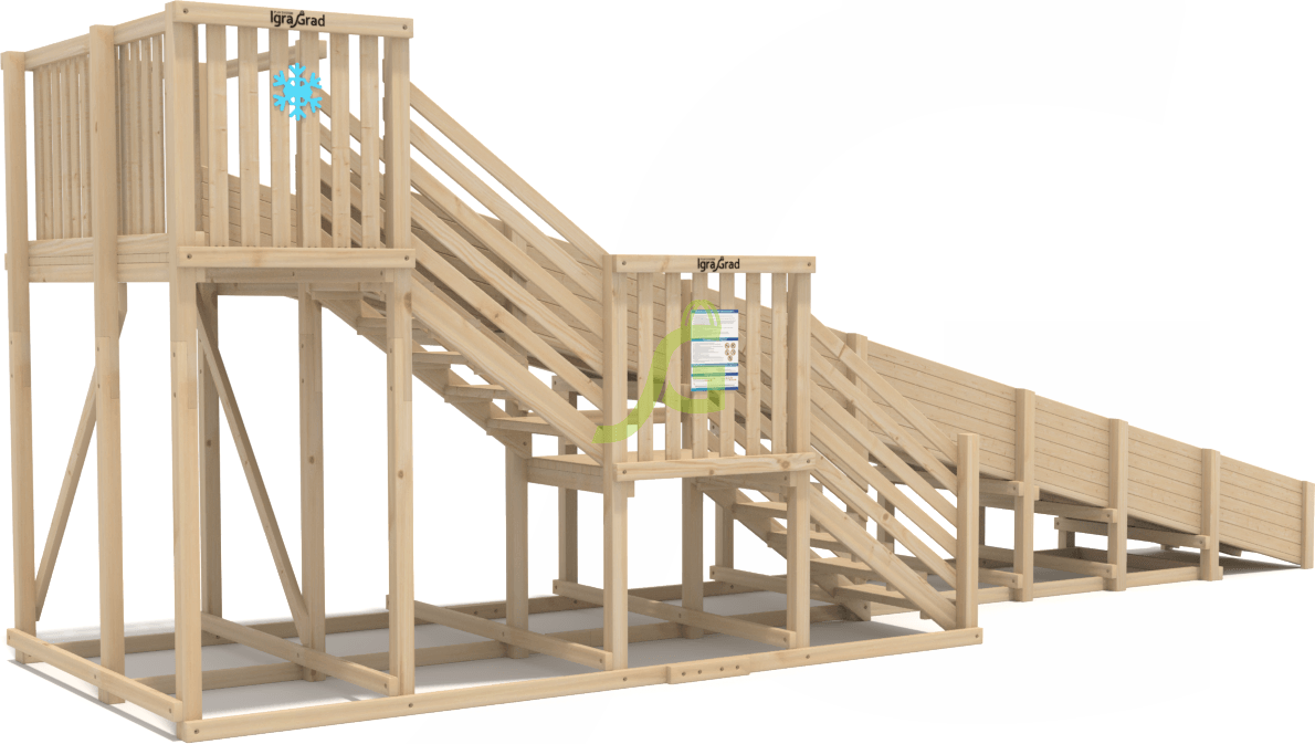 Зимняя горка “IgraGrad Snow Fox”, скат 8 м, без окраски Зимняя горка “IgraGrad Snow Fox”, скат 8 м, без окраски