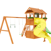 Детская площадка IgraGrad Клубный домик 2 с трубой и рукоходом Luxe