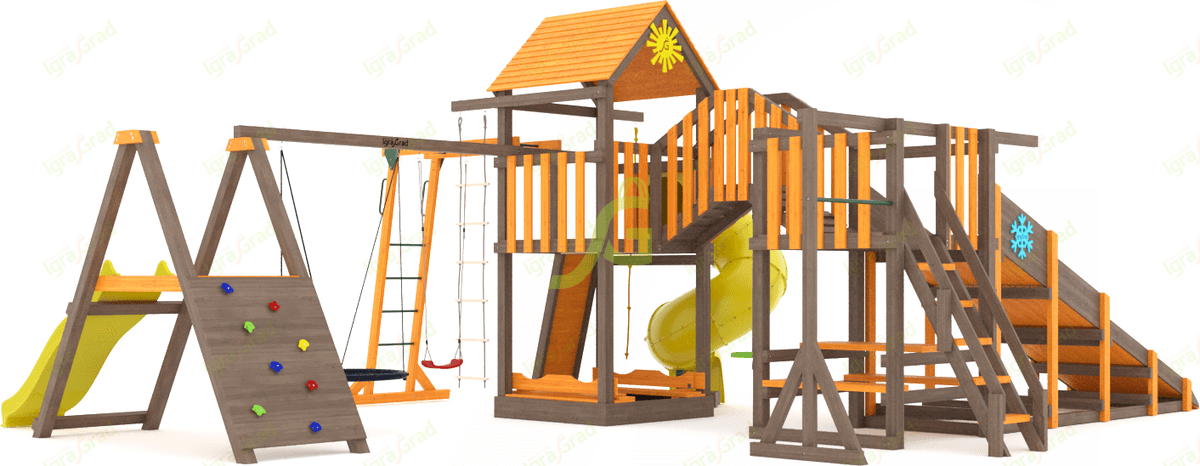 Всесезонная площадка IgraGrad С Мостик 2 с трубой SF Всесезонная площадка IgraGrad С Мостик 2 с трубой SF