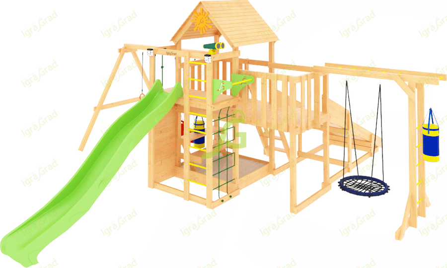 Детская площадка IgraGrad Крафт Pro 2 с зимней горкой Детская площадка IgraGrad Крафт Pro 2 с зимней горкой