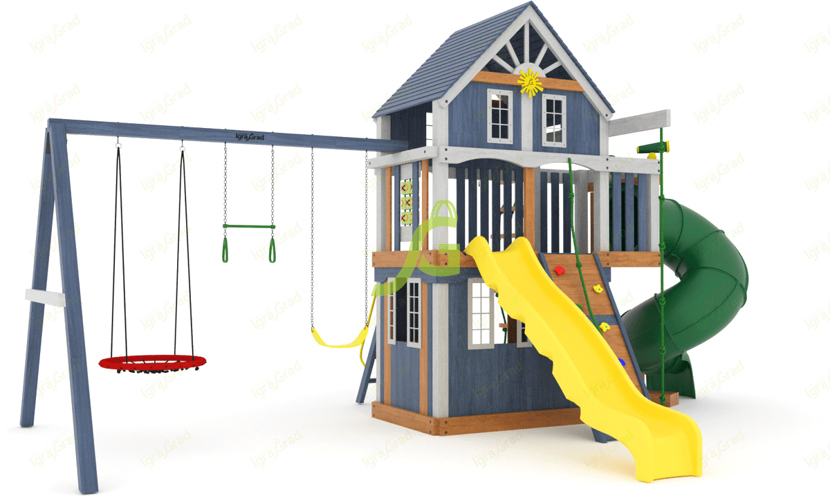 Детская площадка IgraGrad Шато 2 с трубой (Домик) мод.1 Детская площадка IgraGrad Шато 2 с трубой (Домик) мод.1