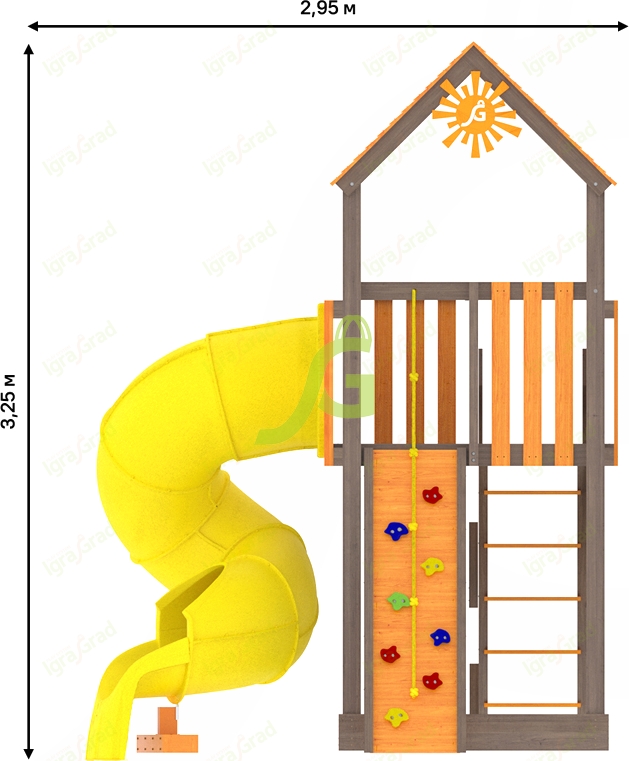 Детская площадка IgraGrad Панда Фани Tower с трубой Детская площадка IgraGrad Панда Фани Tower с трубой