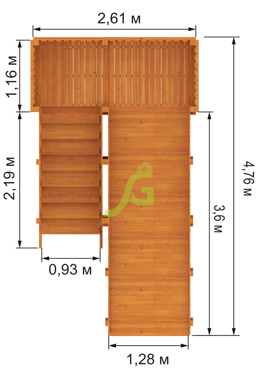 Деревянная зимняя горка “IgraGrad Snow Fox”, скат 4 м Деревянная зимняя горка “IgraGrad Snow Fox”, скат 4 м
