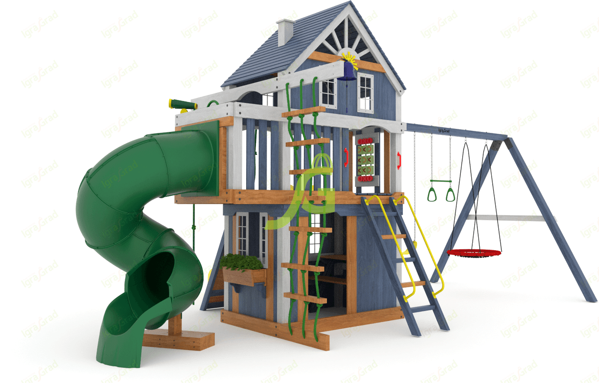 Детская площадка IgraGrad Шато 2 с трубой (Домик) мод.1 Детская площадка IgraGrad Шато 2 с трубой (Домик) мод.1