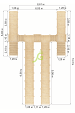 Зимняя горка “IgraGrad Snow Fox”, 4 ската, без окраски