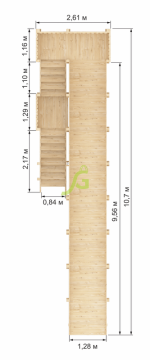 Зимняя горка “IgraGrad Snow Fox”, скат 10 м, без окраски