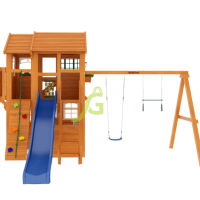 Детская площадка IgraGrad Клубный домик 3 с трубой Luxe