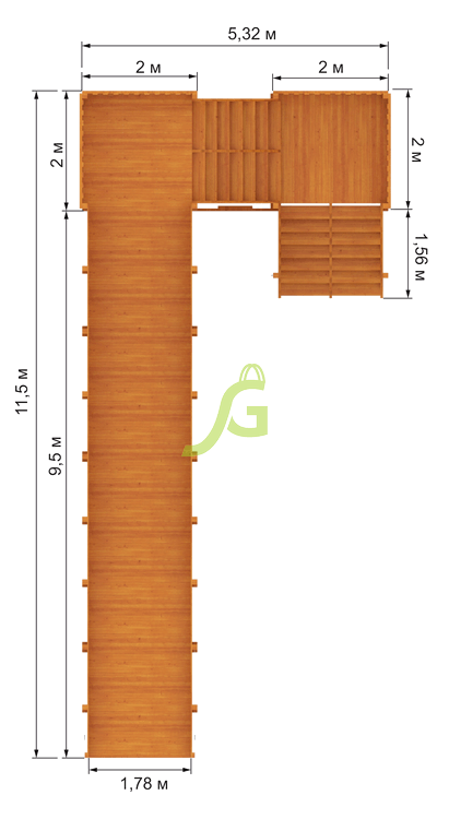 Зимняя горка “IgraGrad Snow Fox”, скат 10 м (мод. 2) Зимняя горка “IgraGrad Snow Fox”, скат 10 м (мод. 2)