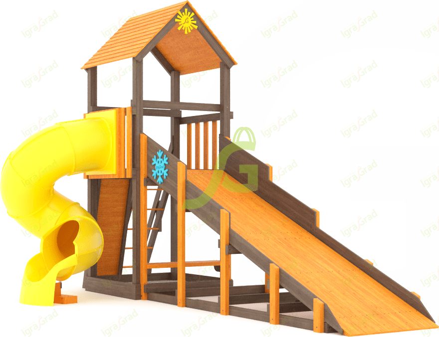 Всесезонная площадка IgraGrad С Tower с трубой SF Всесезонная площадка IgraGrad С Tower с трубой SF