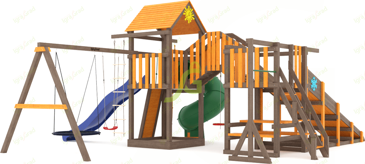 Всесезонная площадка IgraGrad С Мостик 1 с трубой SF1 Всесезонная площадка IgraGrad С Мостик 1 с трубой SF1