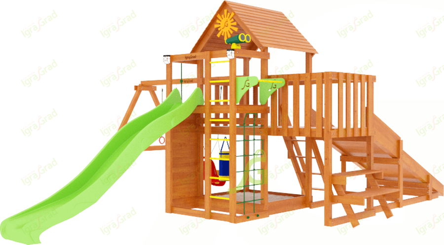 Детская площадка IgraGrad Крафт Pro 3 с зимней горкой Детская площадка IgraGrad Крафт Pro 3 с зимней горкой