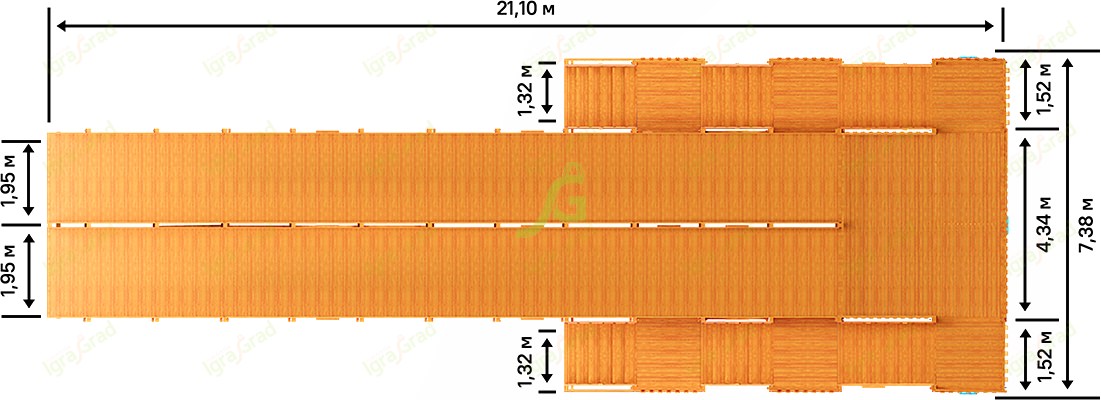Зимняя горка IgraGrad Snow Fox, скат 18 м мод.1 Зимняя горка IgraGrad Snow Fox, скат 18 м мод.1